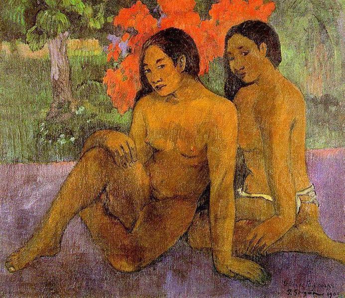 And the Gold of Their Bodies by Paul Gauguin Post-Impressionism Art dated 1901