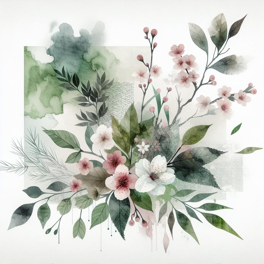 Serenus Virens Sakura: Exquisite Watercolor Japanese Art