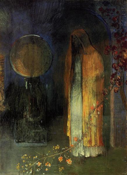 The Yellow Cape by Odilon Redon Symbolism Art dated 1895