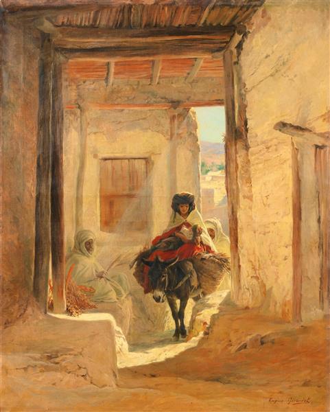 Passage &#192; Bou Saada by Eug&#232;ne Girardet Impressionism Art