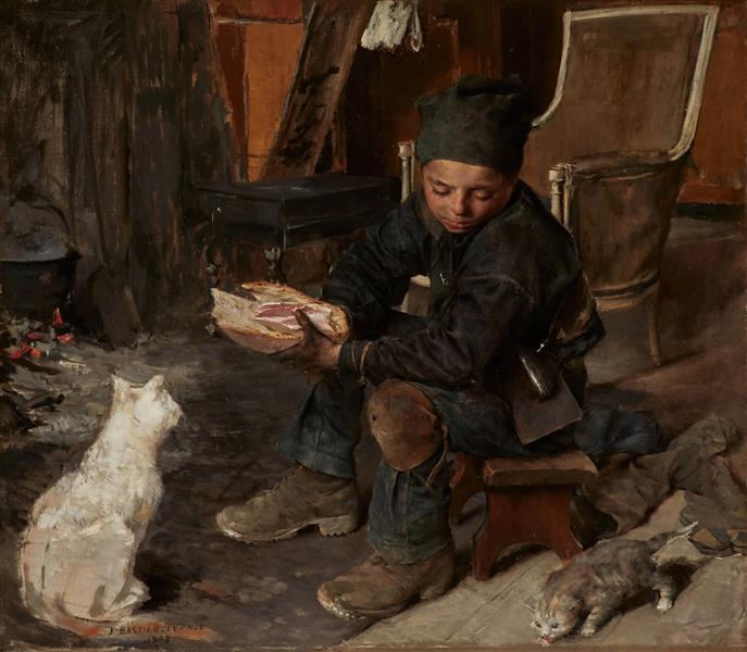 The Little Chimney Sweep by Jules Bastien-Lepage Naturalism Art dated 1883