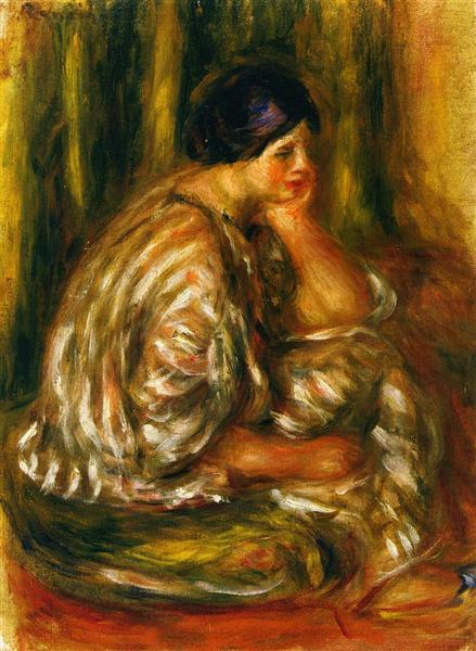 Woman in an Oriental Costume by Pierre-Auguste Renoir Impressionism Art