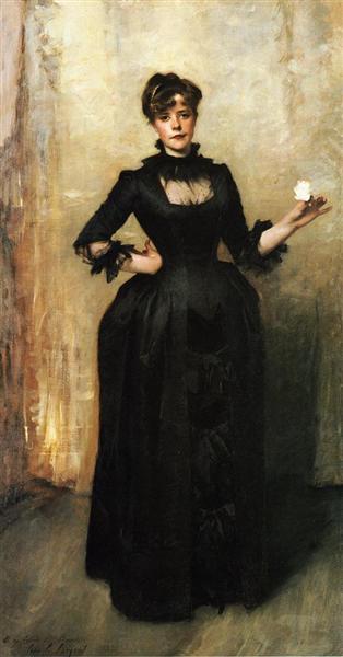 Louise Burckhardt (also known as Lady with a Rose) by John Singer Sargent Realism Art dated 1882