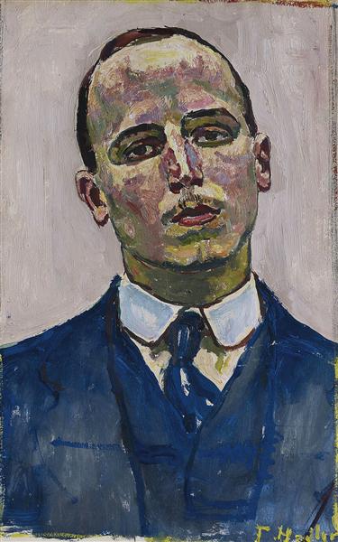 Josef M&#252;ller by Ferdinand Hodler Art Nouveau (Modern) Art dated 1916