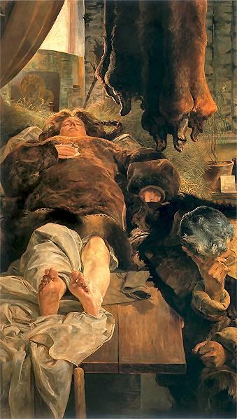 Elle&#160;death by Jacek Malczewski Art Nouveau (Modern) Art dated 1907