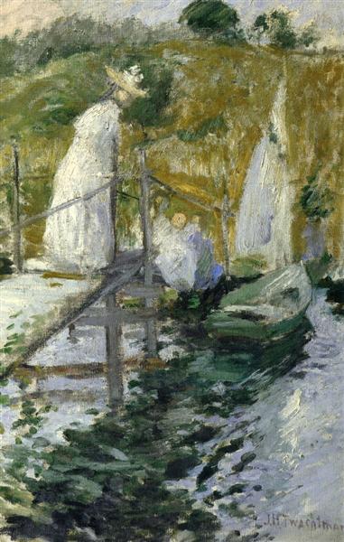 Summer Afternoon by John Henry Twachtman Impressionism Art dated 1902