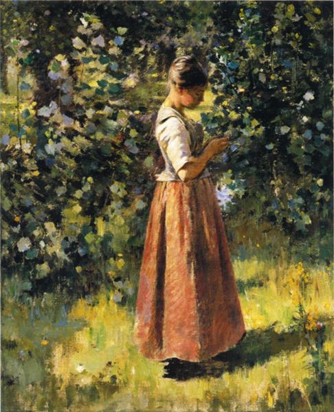 In the Grove by Theodore Robinson Impressionism Art dated 1888