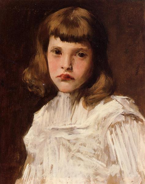 Portrait of Dorothy by William Merritt Chase Impressionism Art dated 1901