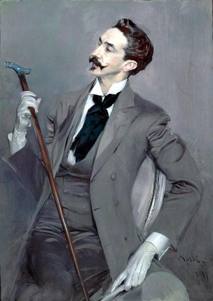 Count Robert de Montesquiou by Giovanni Boldini Realism Art dated 1897