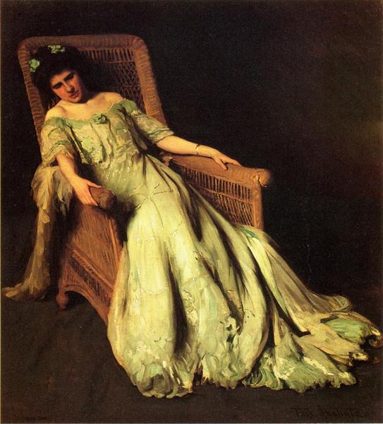 Figurepiece by Thomas Pollock Anshutz Realism Art dated 1909