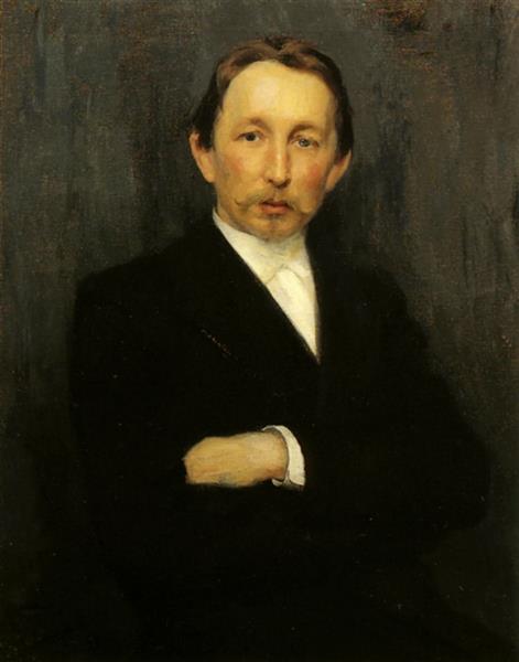 Portrait of the artist Apolinary Mikhailovich Vasnetsov by Nikolai Kuznetsov Realism Art dated 1897