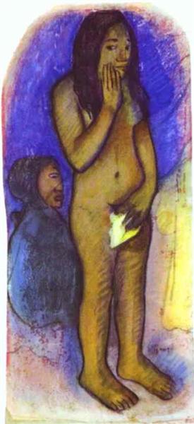 Words of the Devil by Paul Gauguin Post-Impressionism Art dated 1892