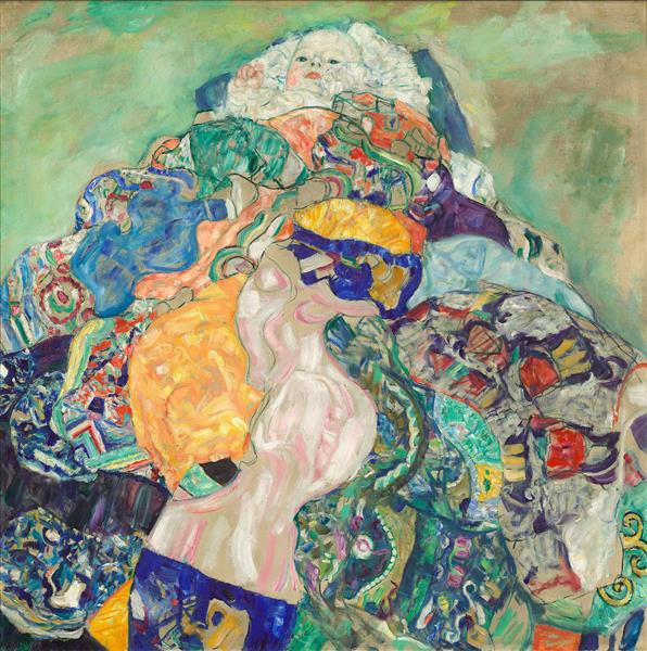 Infant by Gustav Klimt Art Nouveau (Modern) Art dated 1918