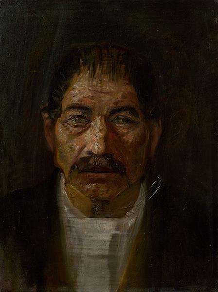 Uncle J&#225;n by Laszlo Mednyanszky Impressionism Art dated 1891