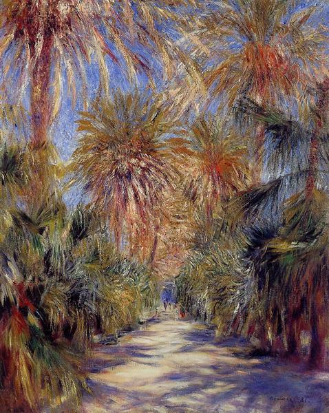 Algiers, the Garden of Essai by Pierre-Auguste Renoir Impressionism Art dated 1881