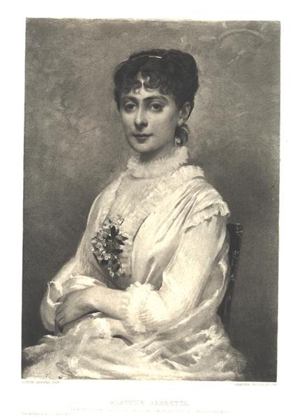 Blanche Barretta by Louise Abb&#233;ma Impressionism Art dated 1880