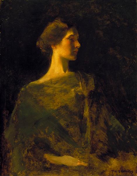 Alma by Thomas Dewing Tonalism Art dated 1900