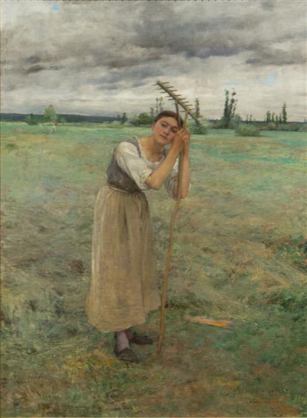 Weary by Jules Bastien-Lepage Naturalism Art dated 1881