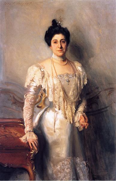 Mrs. Asher Wertheimer (Flora Joseph) by John Singer Sargent Realism Art dated 1898