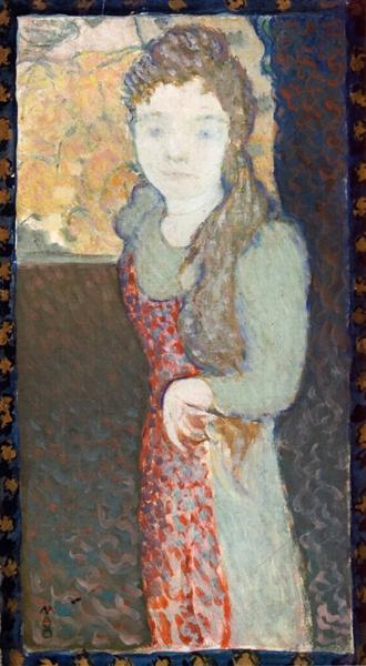 Young Girl Wearing  an Apron by Maurice Denis Post-Impressionism Art dated 1899