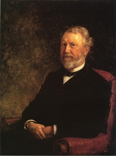 Albert G. Porter, Governor of Indiana by T. C. Steele Impressionism Art dated 1885