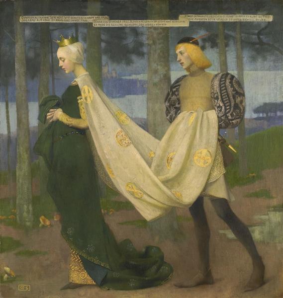 The Queen and the Page by Marianne Stokes Art Nouveau (Modern) Art dated 1896