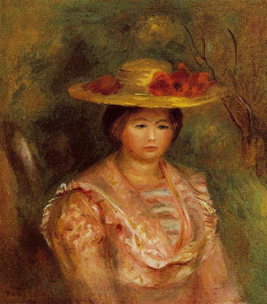 Bust of a Woman (Gabrielle) by Pierre-Auguste Renoir Impressionism Art