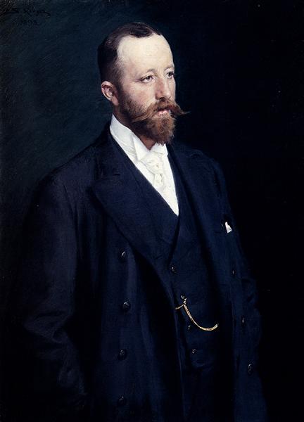 Portrait Of A Gentleman by Peder Severin Kroyer Realism Art dated 1898