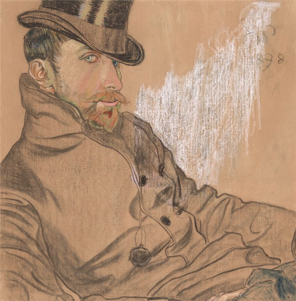 A Portrait of Kazimierz Lewandowski by Stanisław Wyspiański dated 1898