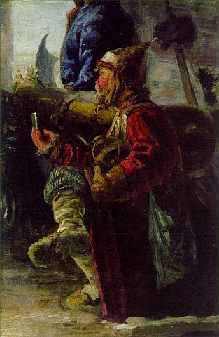 Artilleryman by Nicholas Roerich Realism Art dated 1894