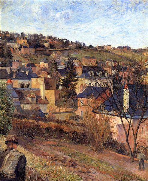 Blue roofs of Rouen by Paul Gauguin Impressionism Art dated 1884