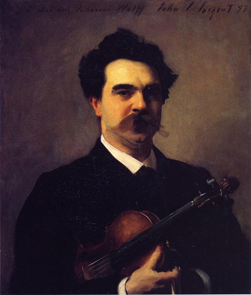 Johannes Wolff by John Singer Sargent Realism Art dated 1897