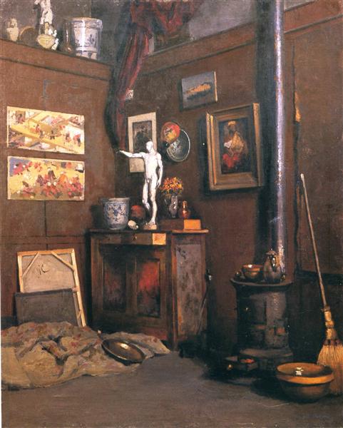 Interior of a Studio by Gustave Caillebotte Impressionism Art dated 1874