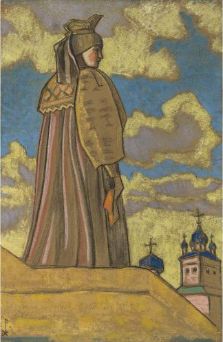 Snow Maiden by Nicholas Roerich Art Nouveau (Modern) Art dated 1921