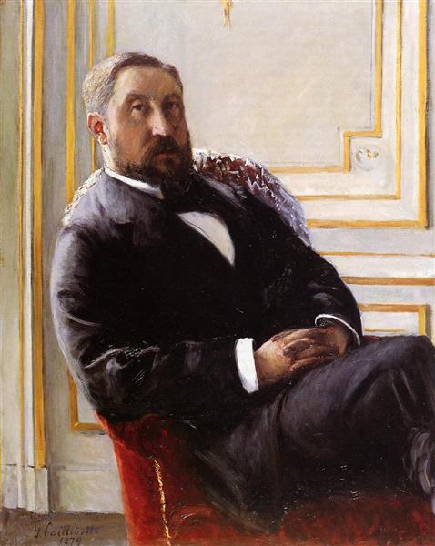 Portrait of Jules Richemont by Gustave Caillebotte Impressionism Art dated 1879