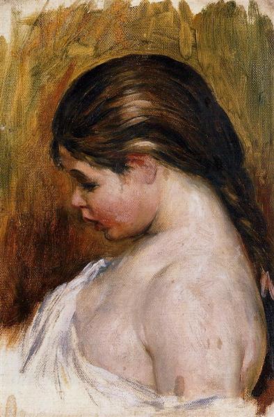 Young Girl Reading by Pierre-Auguste Renoir Impressionism Art dated 1888