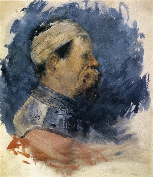 Portrait of a Man by William Merritt Chase Impressionism Art dated 1879