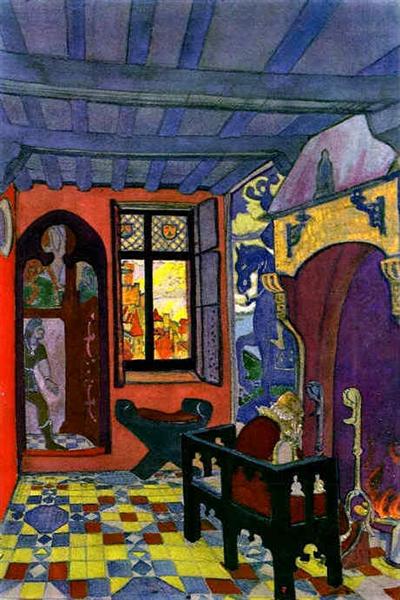 King&#39;s room by Nicholas Roerich Art Nouveau (Modern) Art dated 1913