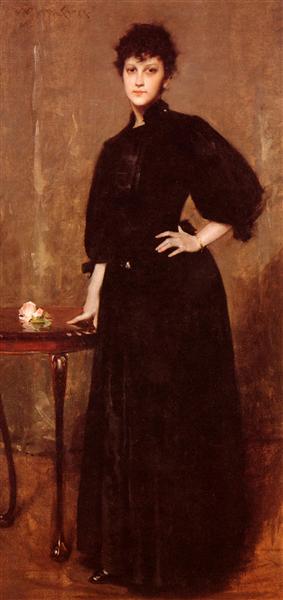 Portrait of Mrs. C by William Merritt Chase Impressionism Art dated 1888