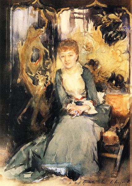 Henrietta Reubell by John Singer Sargent Impressionism Art dated 1885