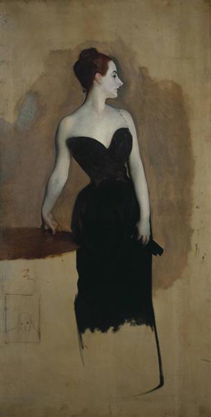 Study of Mme Gautreau by John Singer Sargent Realism Art dated 1884