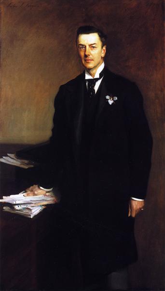 The Right Honourable Joseph Chamberlain by John Singer Sargent Realism Art dated 1896