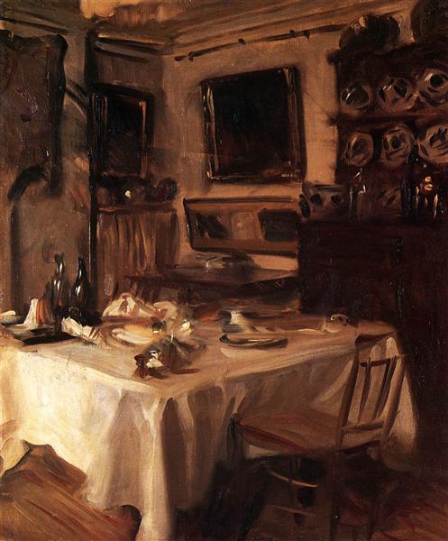 My Dining Room by John Singer Sargent Realism Art dated 1885