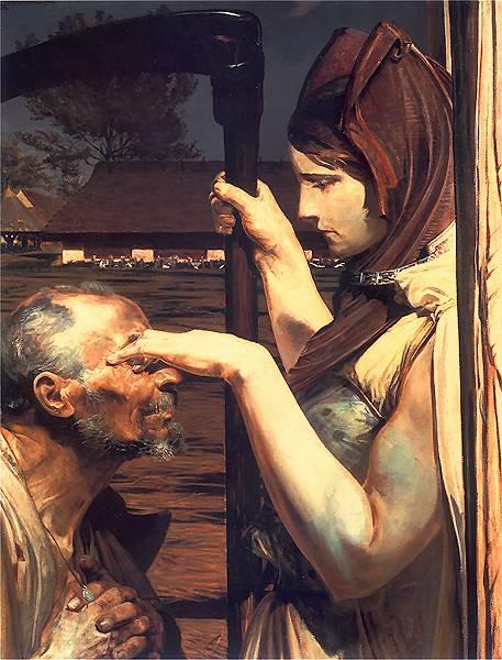 Death by Jacek Malczewski Art Nouveau (Modern) Art dated 1902