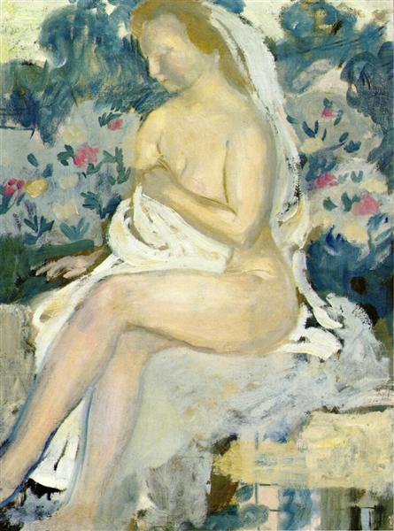 Bathsheeba, Blue Background by Maurice Denis Post-Impressionism Art dated 1899