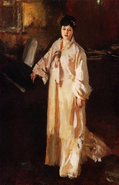 Judith Gautier by John Singer Sargent Realism Art dated 1885