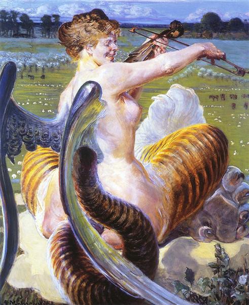 Allegro by Jacek Malczewski Art Nouveau (Modern) Art