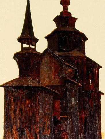 Rostov Veliky. Church on Ishna by Nicholas Roerich Art Nouveau (Modern) Art dated 1903