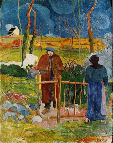 Bonjour, Monsieur Gauguin by Paul Gauguin Post-Impressionism Art dated 1889