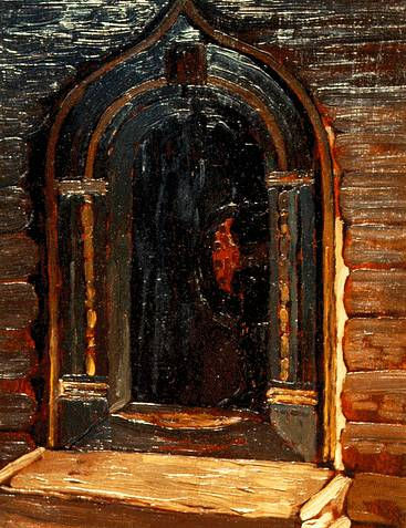 Rostov Veliky. Door of the church on Ishna. by Nicholas Roerich Art Nouveau (Modern) Art dated 1903